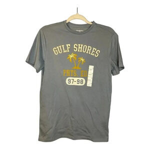 Goodfellow Mens Blue Gulf Shores Graphic Tee, Small